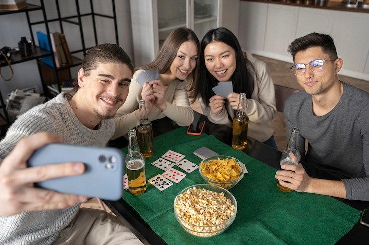 Pengguna memanfaatkan smartphone untuk menjelajahi platform hiburan dengan akses mobile-friendly